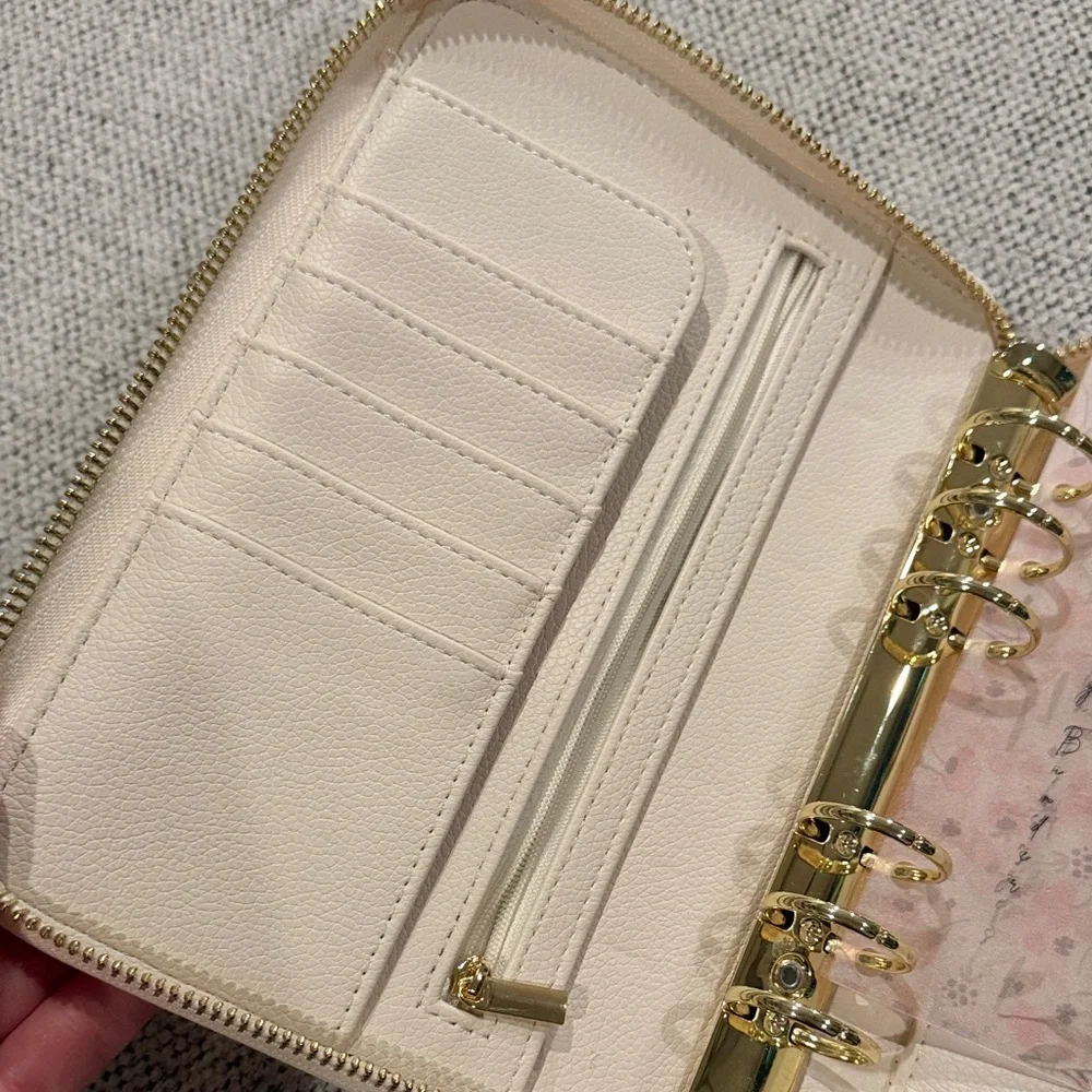 Christina Love Planning Cream Zip-Around Wallet cash envelope system
